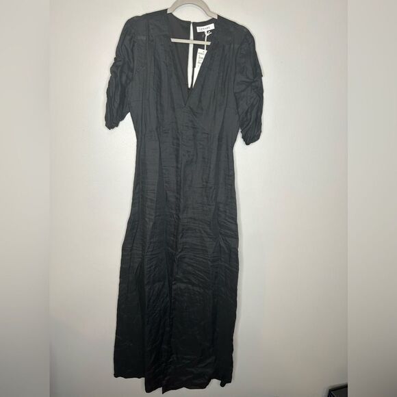 FRAME Shirred-Sleeve Maxi Dress NWT - Picture 6 of 7